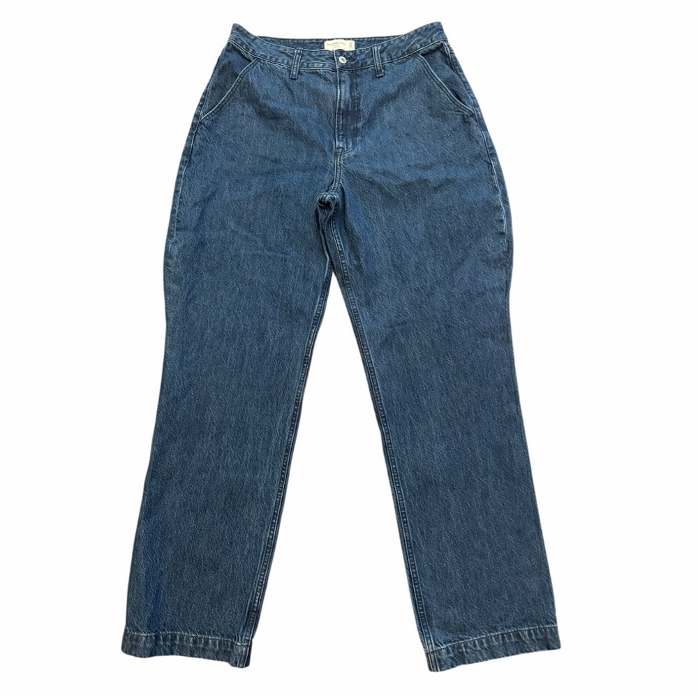 Abercrombie Women’s Curve Love High Rise Loose Blue‎ Jeans Denim size 31 x 32